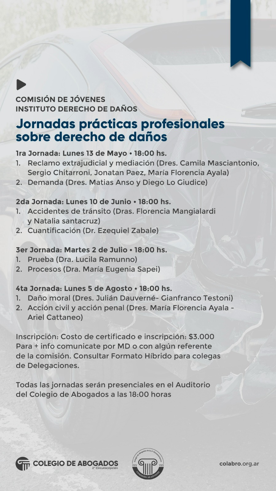 JORNADA PRÁCTICAS PROFESIONALES SOBRE DERECHO DE DAÑOS  - 13/05/2024